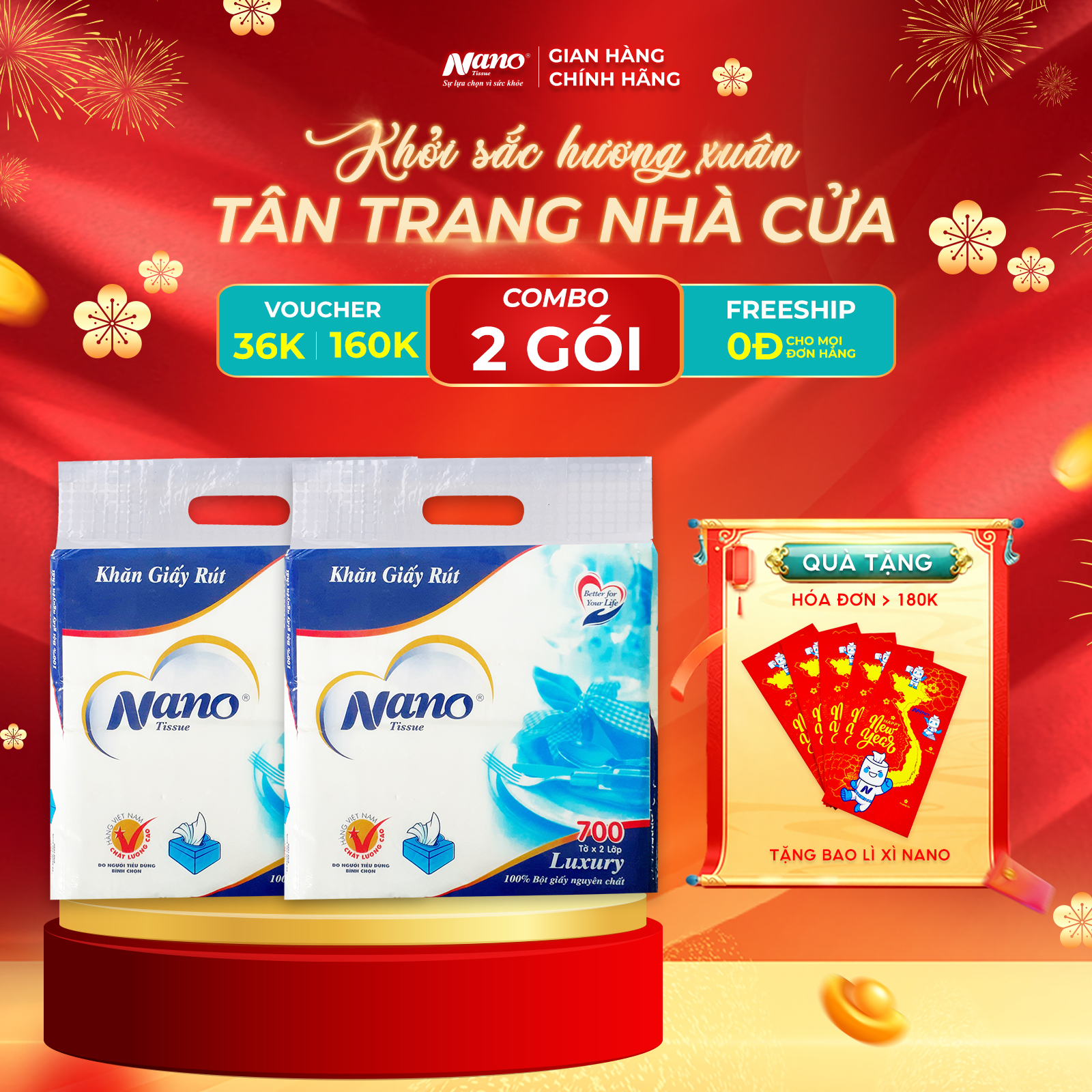 Khăn giấy rút Blue 700